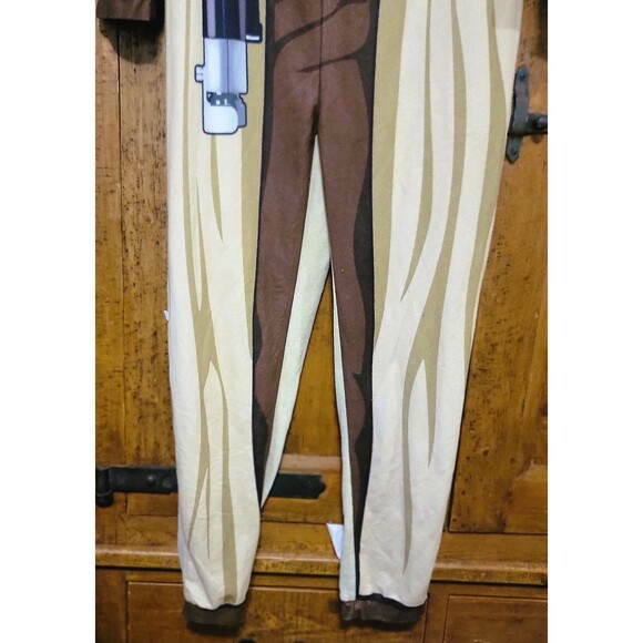 Yoda Costume One Piece Zip-up Outfit w Hood Sz Small Adult Halloween or Pajamas - Picture 12 of 16